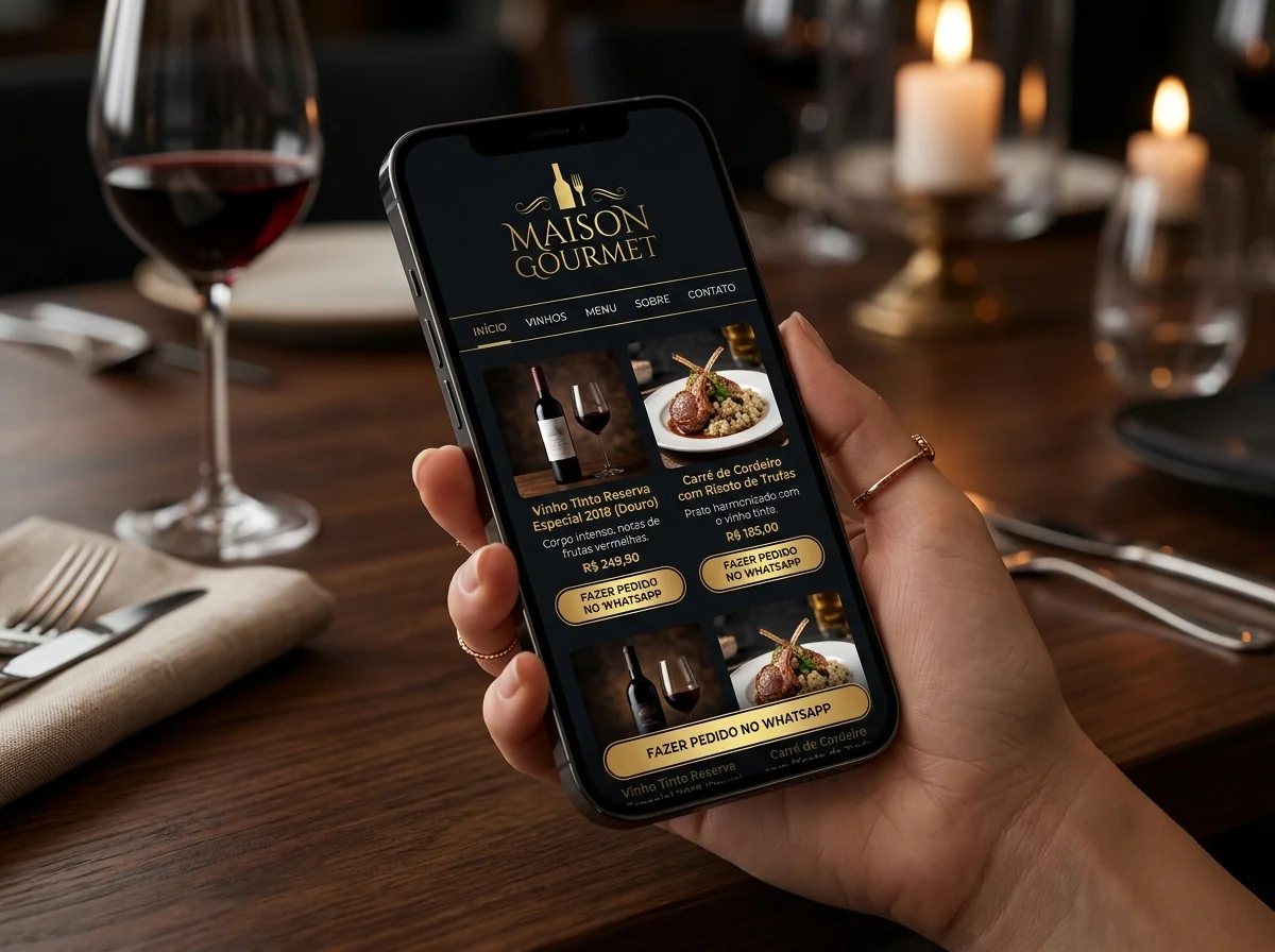 Mockup do site Maison Gourmet & Empório